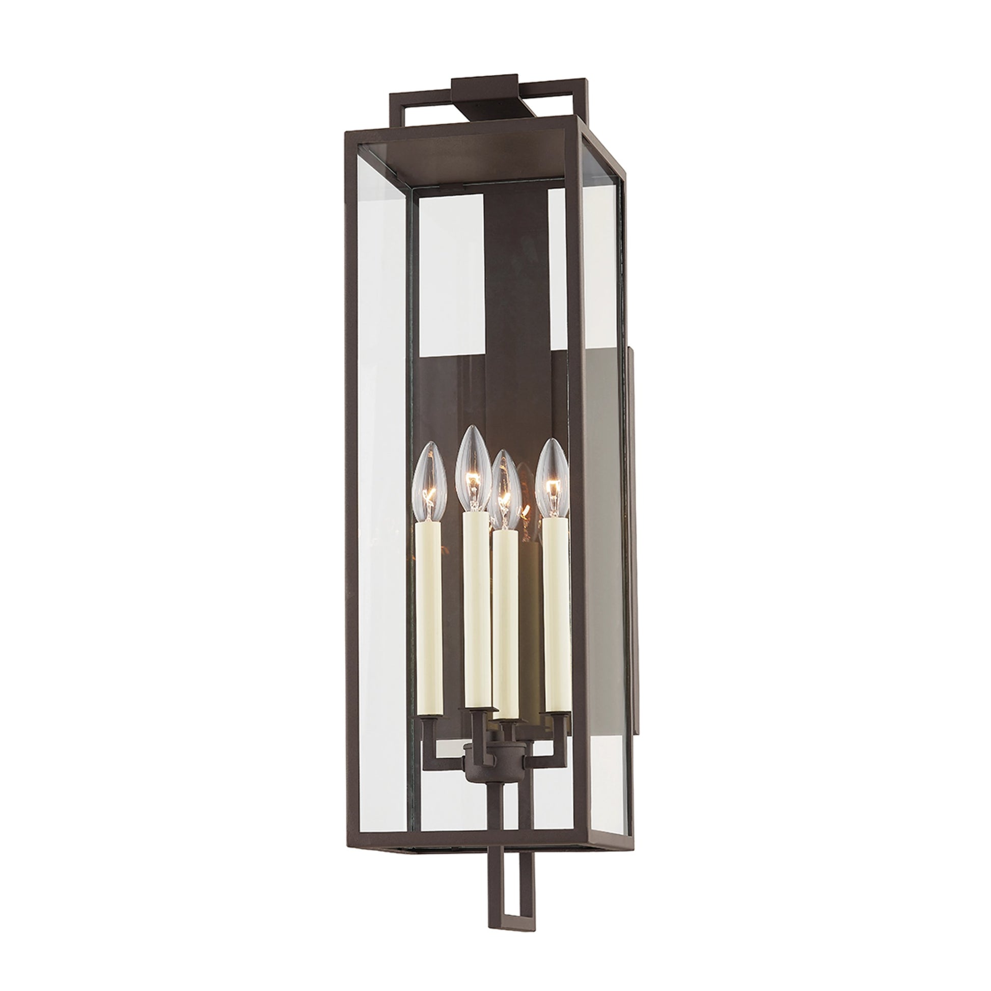 Beckham 4 Light Exterior Wall Sconce by Troy. Made from steel in a modern style.