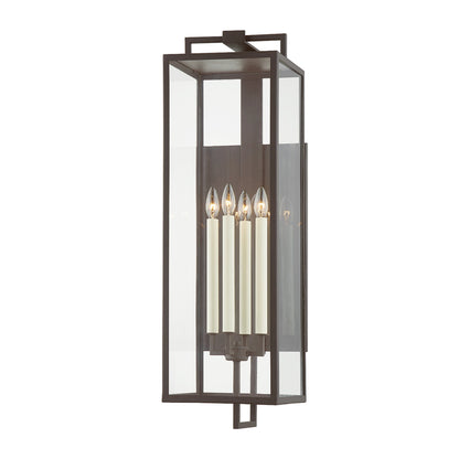 Beckham 4 Light Exterior Wall Sconce by Troy. Made from steel in a modern style.