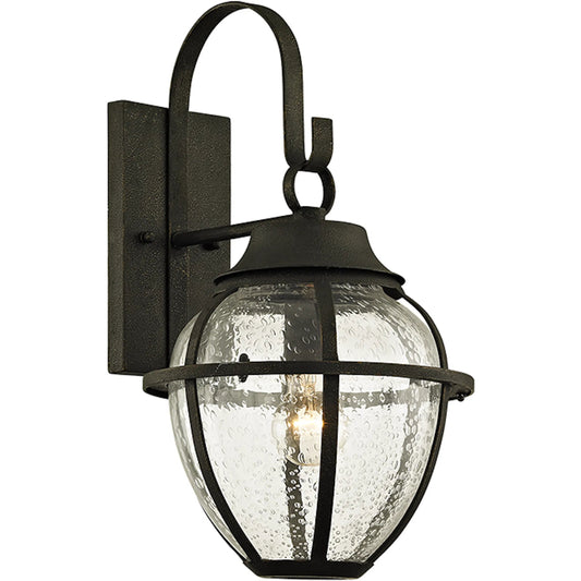 Bunker Hill Wall Sconce by Troy in vintage bronze. Made from hand worked iron in a unique style.