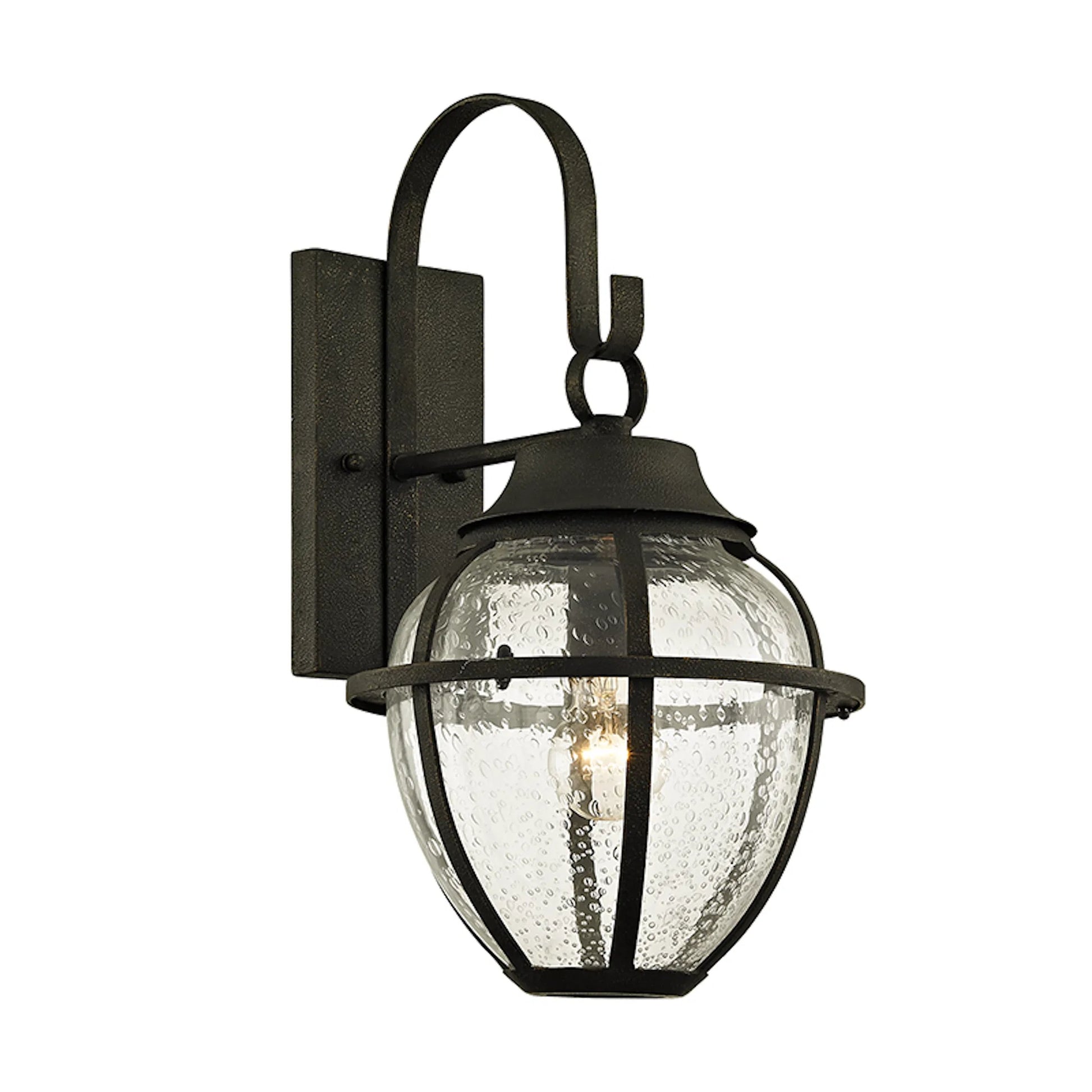 Bunker Hill Wall Sconce by Troy in vintage bronze. Made from hand worked iron in a unique style.