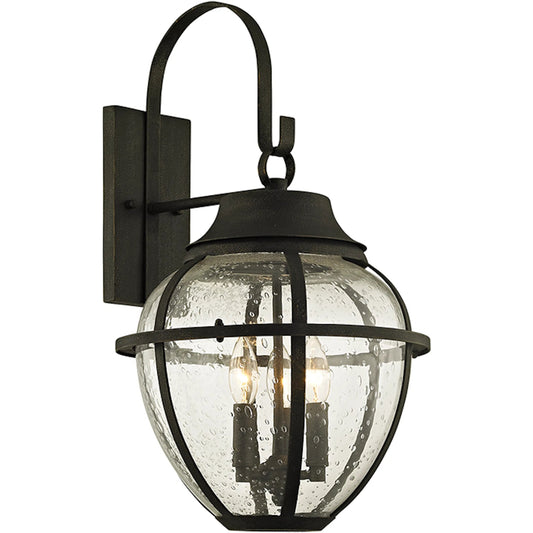 Bunker Hill Wall Sconce by Troy in vintage bronze. Made from hand worked iron in a unique style.