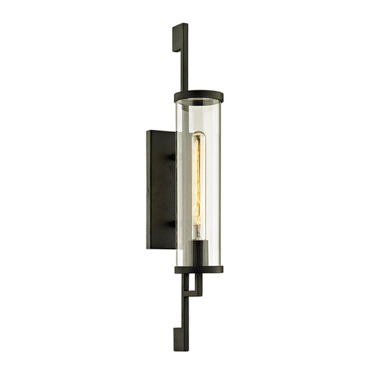 Park Slope Wall Sconce by Troy in forged iron. Made from hand worked iron in a modern style.