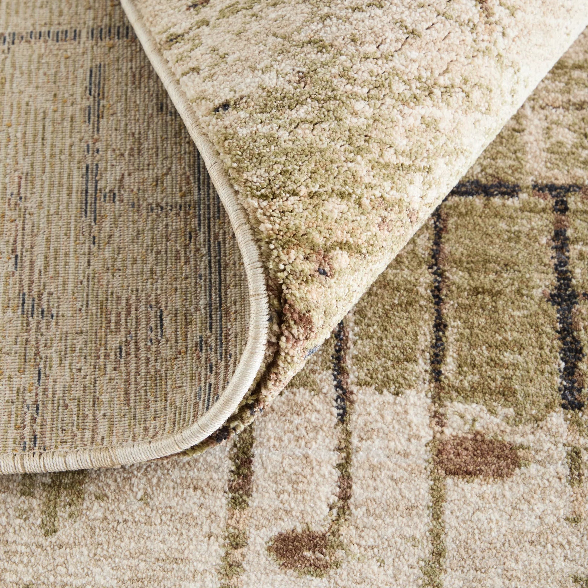 Pearson PRS39STF Rug by Feizy in ivory, green, brown. Made from polyester in a unique style.