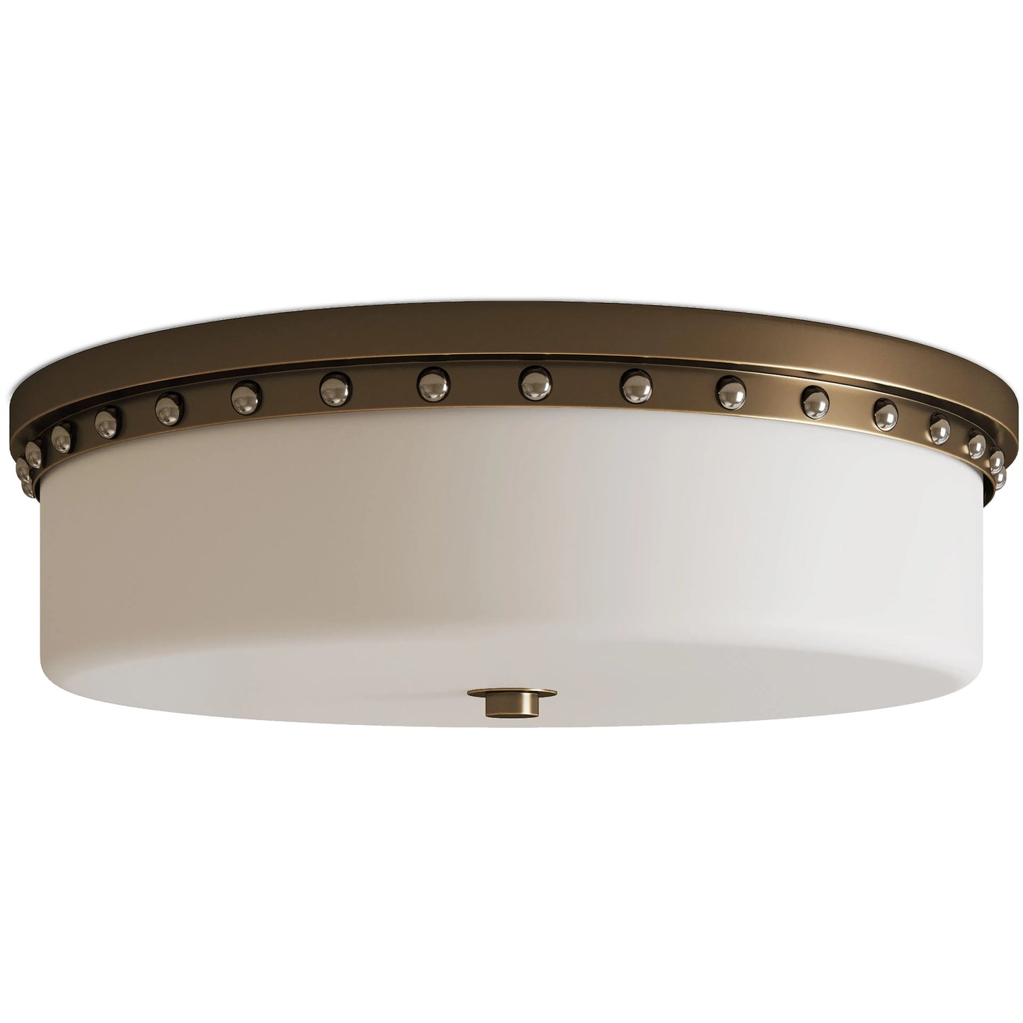 003 SI-2386957 | Additional Silo | Barnabe Flush Mount by Currey and Company in white, antique brass, polished nickel. Made from glass, metal in a traditional style.