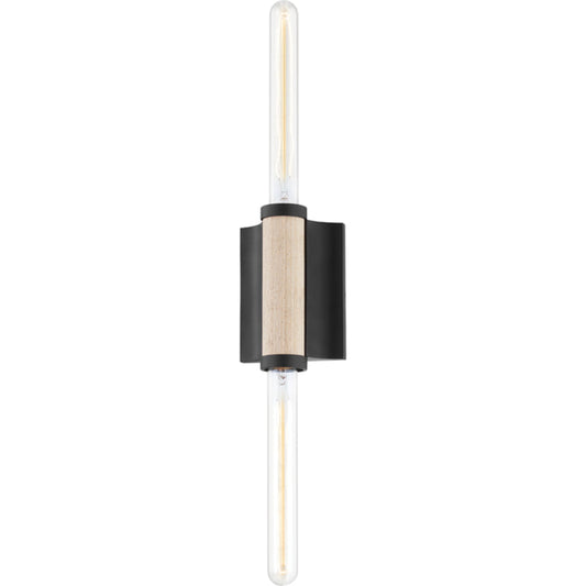 Cruiz Wall Sconce by Troy in soft black. Made from iron, steel in a modern style.