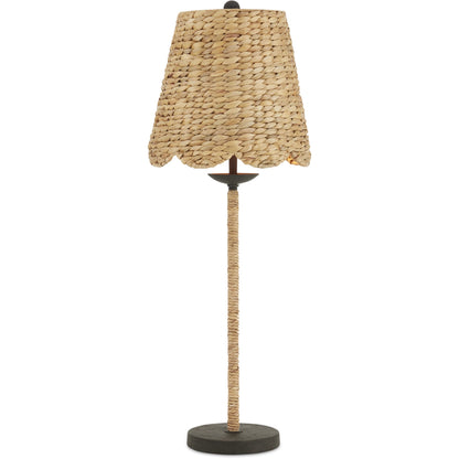 Annabelle Table Lamp by Currey and Company in natural, mole black. Made from metal in a cottage & farmhouse style.