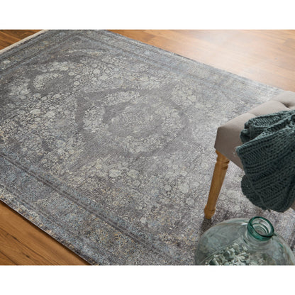 Sarrant Transitional Rug - 3967F by Feizy in gray, silver, ivory. Made from viscose, polyester in a unique style.