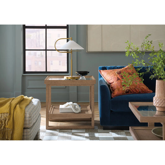 Sonnet Rectangle End Table by Hooker Furniture in medium wood and wren. Made from unique in a unique style.