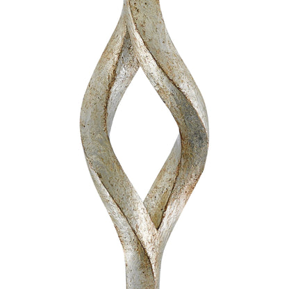 Elyx Table Lamp by Currey and Company in chinois silver leaf, clear. Made from composite, acrylic in a modern style.