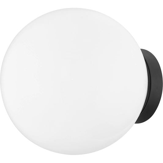 Ansel Exterior Wall Sconce by Troy in textured black. Made from iron, steel in a modern style.
