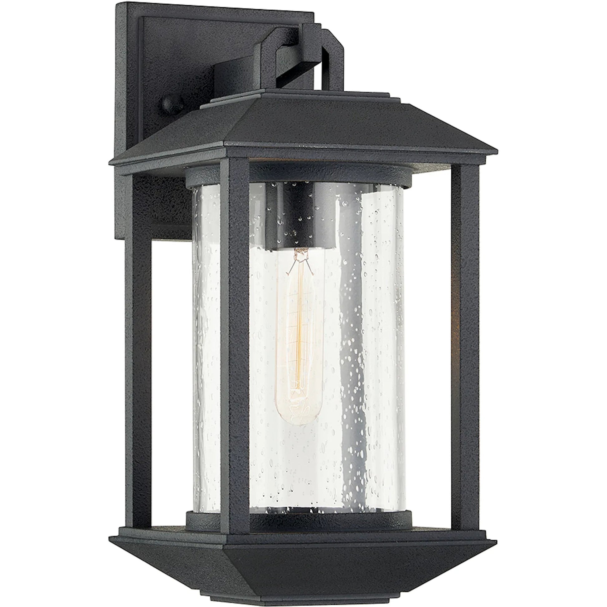 McCarthy Wall Light by Troy in weathered graphite. Made from hand crafted aluminum in a transitional style.