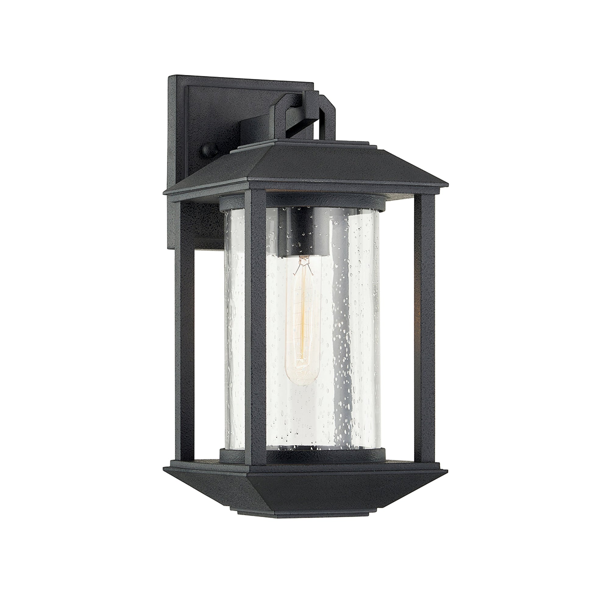 McCarthy Wall Light by Troy in weathered graphite. Made from hand crafted aluminum in a transitional style.