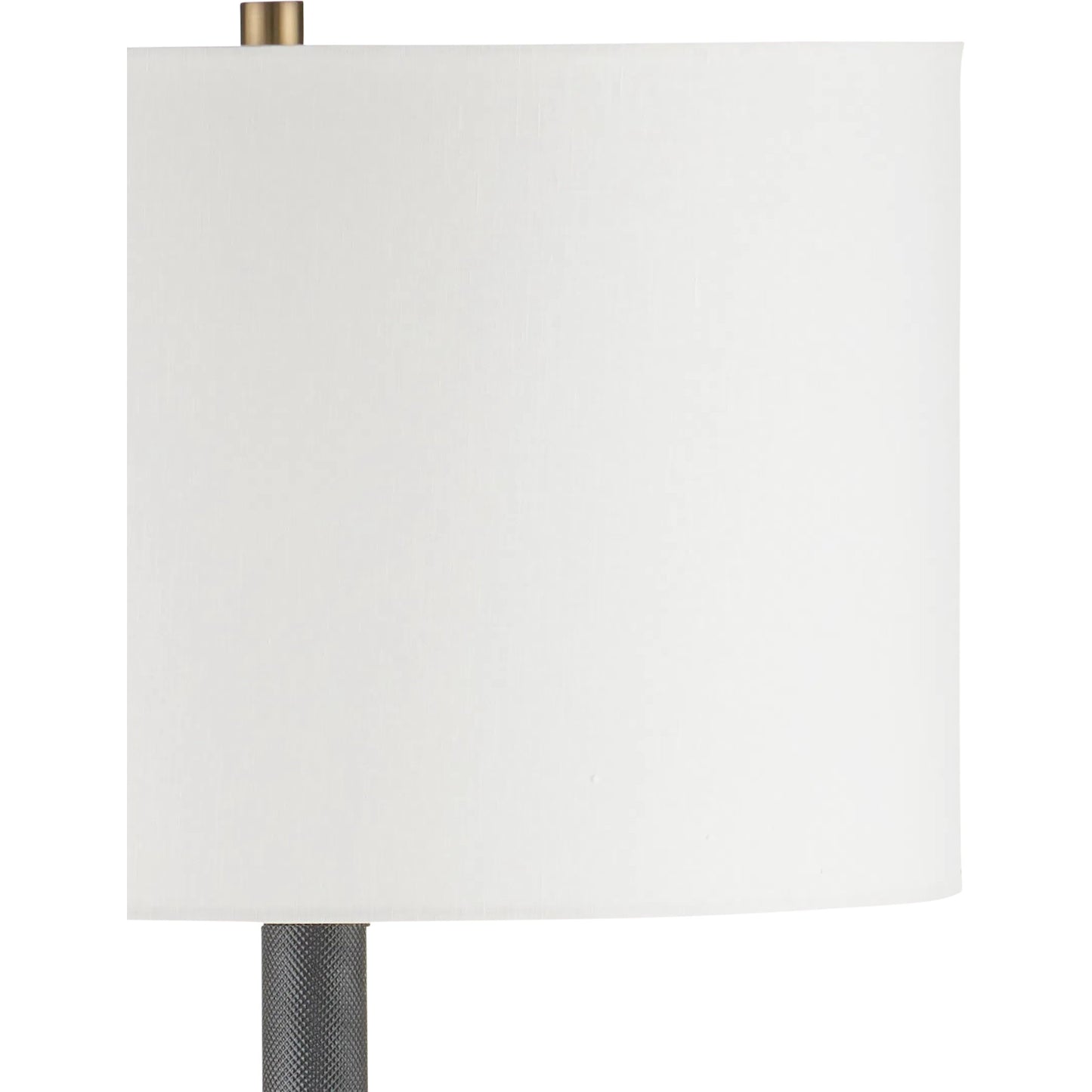 003 SI-2524315 | Closeup | Gavin Floor Lamp by Currey and Company in brass antique, matte black. Made from aluminum in a modern style.