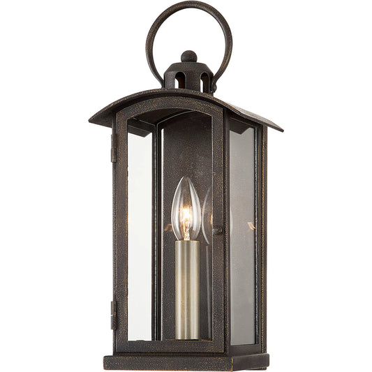 Chaplin Wall Sconce by Troy in vintage bronze. Made from hand crafted aluminum in a modern style.