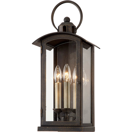 Chaplin Wall Sconce by Troy in vintage bronze. Made from hand crafted aluminum in a modern style.
