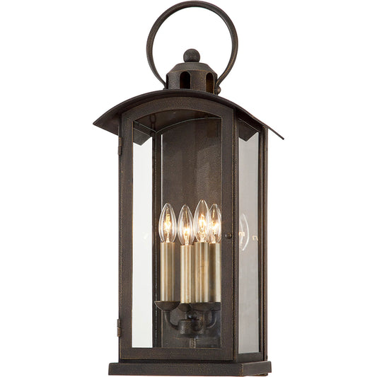 Chaplin Wall Sconce by Troy in vintage bronze. Made from hand crafted aluminum in a modern style.