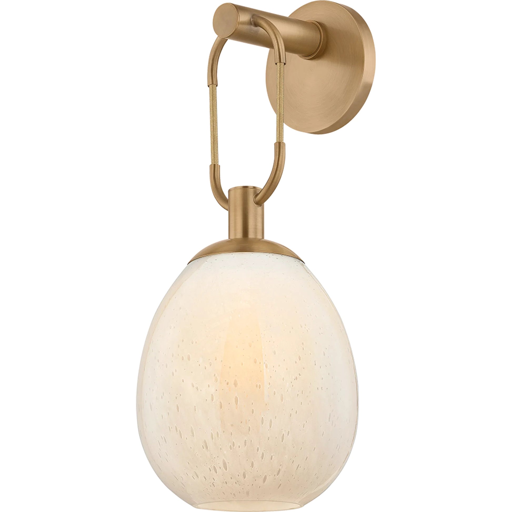 Jove Wall Sconce by Troy in patina brass. Made from steel in a unique style.