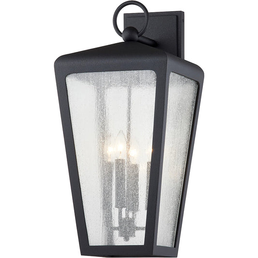 Mariden Wall Sconce by Troy in textured iron. Made from hand crafted aluminum in a unique style.