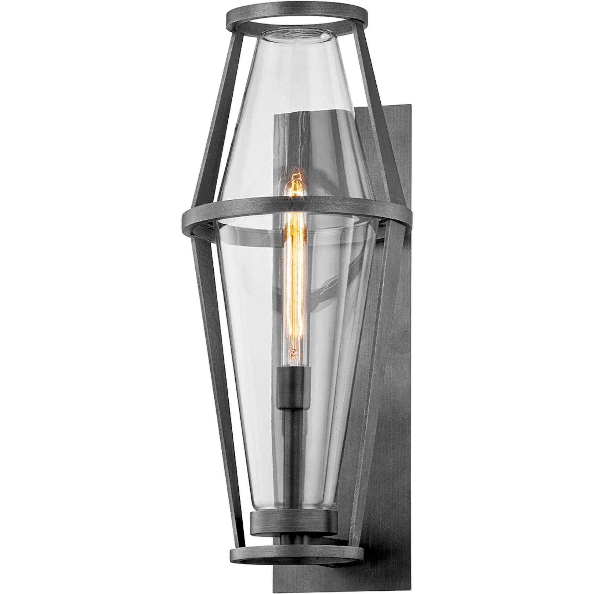 Prospect Wall Sconce by Troy in graphite. Made from hand crafted aluminum in a cottage & farmhouse style.