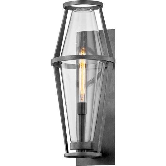 Prospect Wall Sconce by Troy in graphite. Made from hand crafted aluminum in a unique style.
