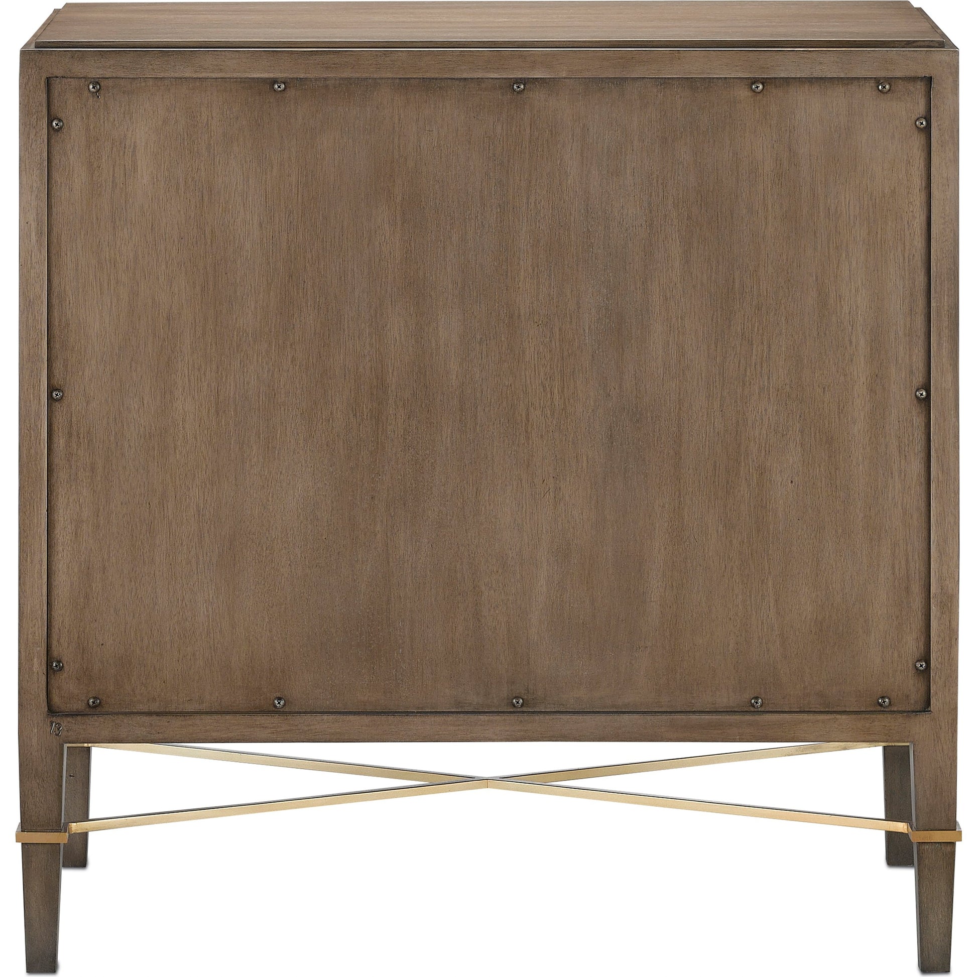 Verona Chanterelle Chest by Currey and Company in chanterelle, coffee, champagne. Made from mahogany, brass, iron in a transitional style.
