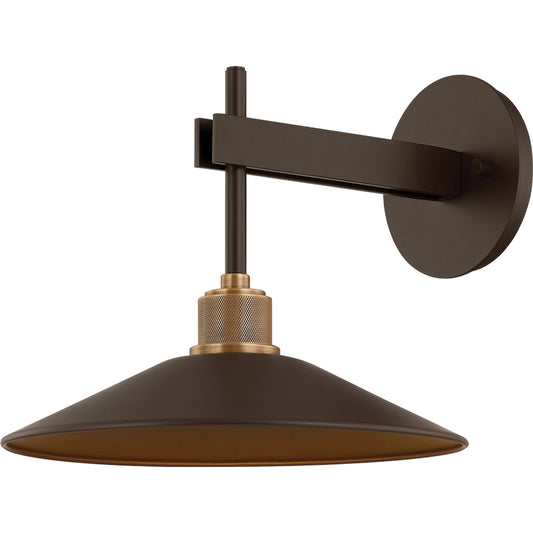 Harac Wall Sconce by Troy in patina brass, bronze. Made from aluminum in a unique style.