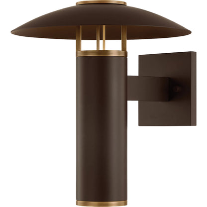 Birk Wall Sconce by Troy in patina brass, bronze. Made from aluminum in a unique style.