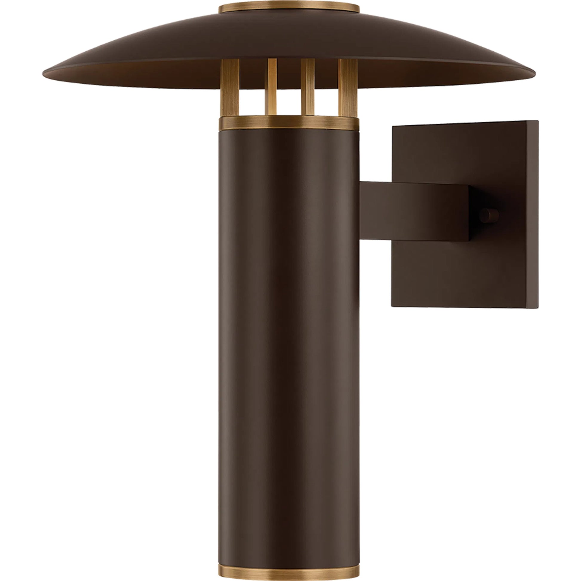Birk Wall Sconce by Troy in patina brass, bronze. Made from aluminum in a unique style.
