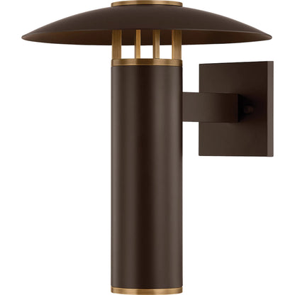 Birk Wall Sconce by Troy in patina brass, bronze. Made from aluminum in a unique style.