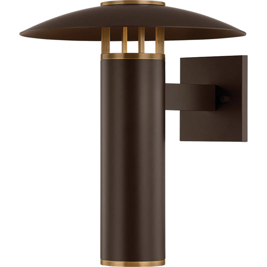 Birk Wall Sconce by Troy in patina brass, bronze. Made from aluminum in a unique style.