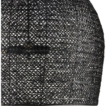 Piero Pendant by Currey and Company in satin black. Made from metal in a cottage & farmhouse style.