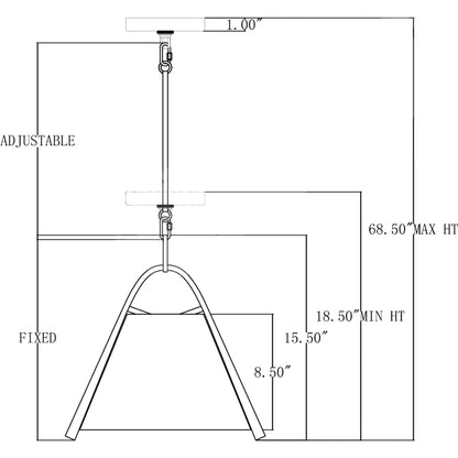 Frey Pendant by Currey and Company in satin black, brushed brown. Made from metal in a transitional style.