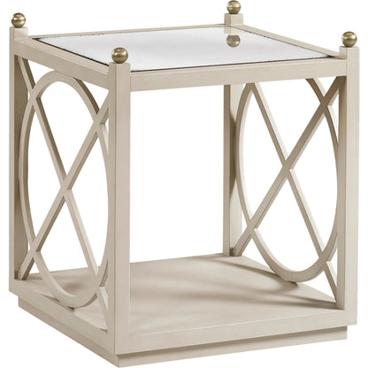 Orion End Table by Jonathan Charles in london mist. Made from acacia in a transitional style.