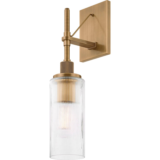Shenandoah Wall Sconce by Troy in patina brass. Made from brass in a unique style.