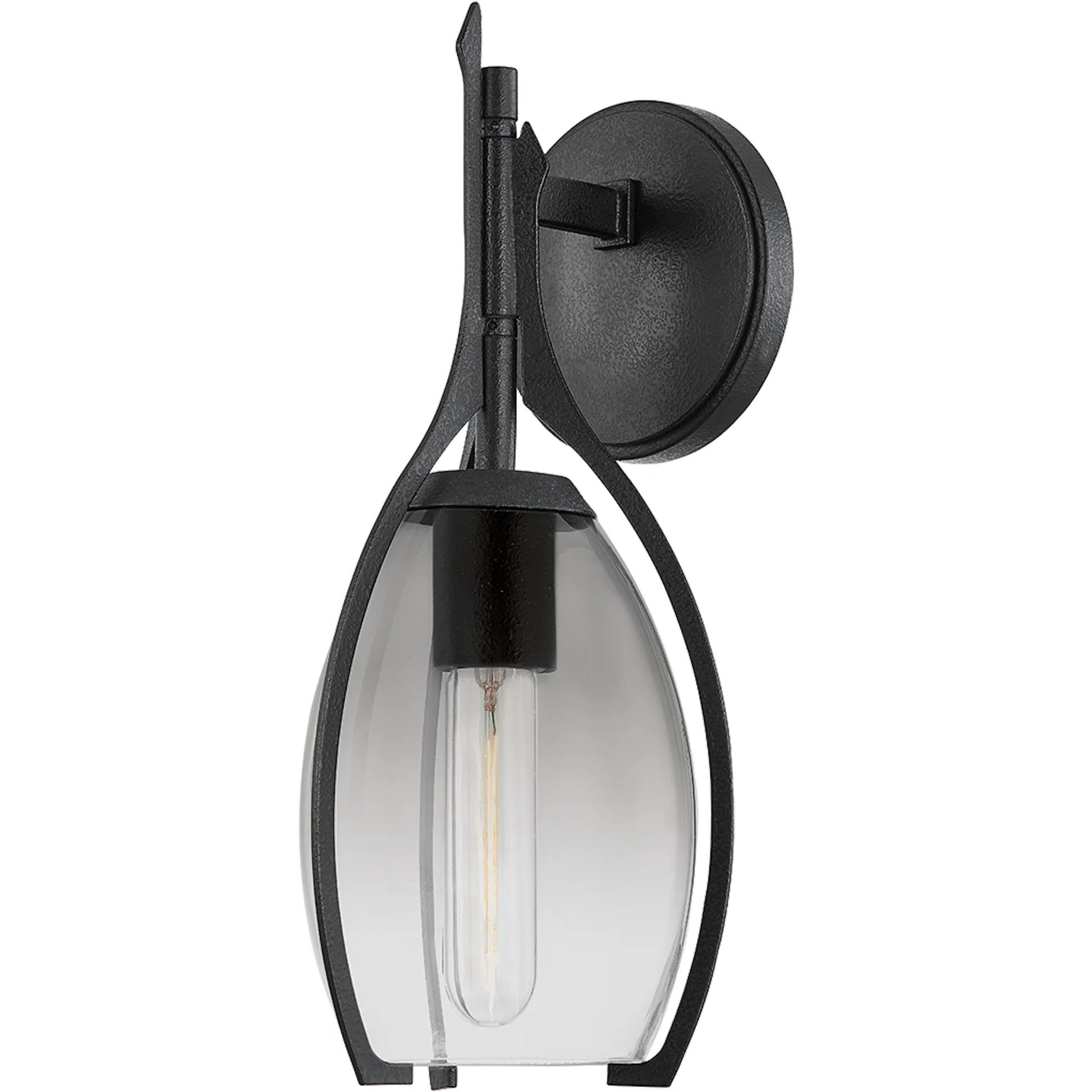 Pacifica Wall Sconce by Troy in forged iron. Made from steel in a transitional style.