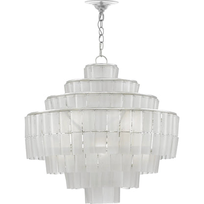 Sommelier Chandelier by Currey and Company. Made from wrought iron, bottle glass in a modern style.