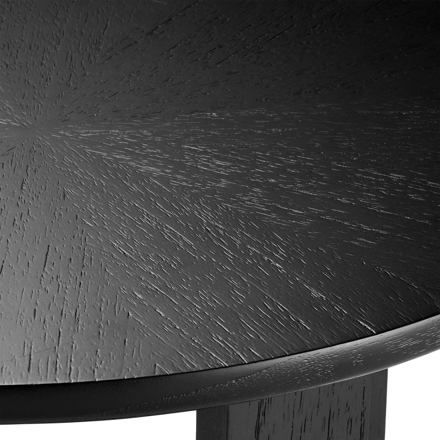 004 SI-2133865 | Closeup | Blake Accent Table by Currey and Company in matte caviar black, polished brass. Made from mindi wood, brass in a modern style.