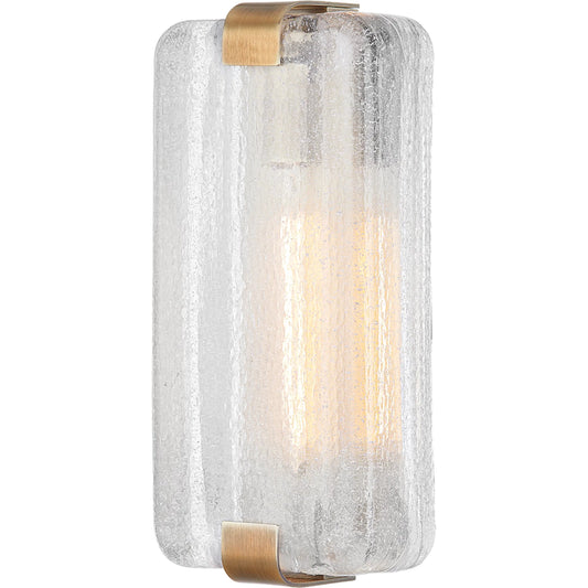 Playa Del Rey Sconce by Troy in patina brass. Made from steel in a modern style.