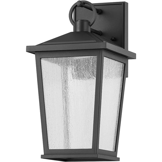 Soren I Exterior Wall Sconce by Troy in textured black. Made from unique in a traditional style.
