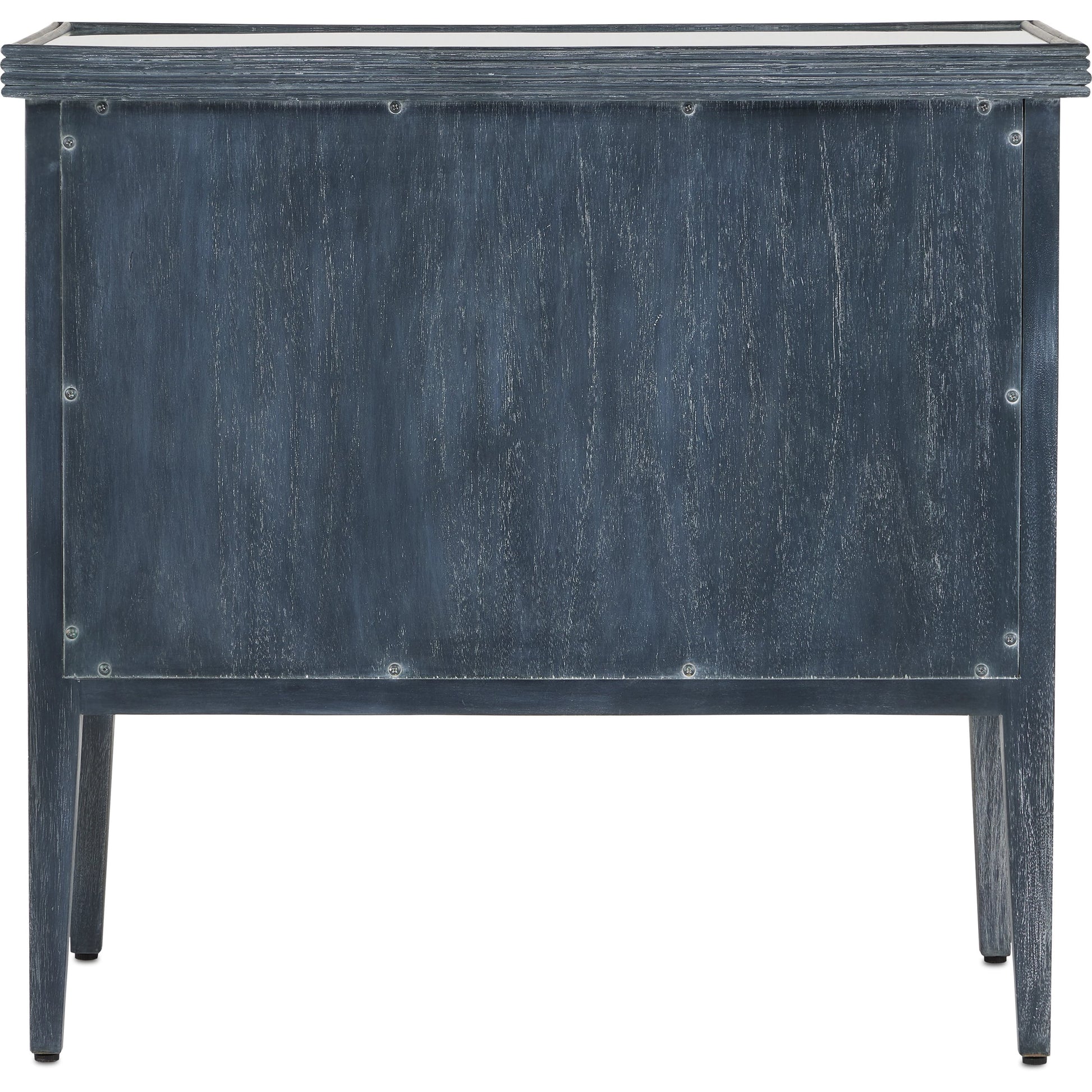 Santos 2-Drawer Chest by Currey and Company. Made from mahogany, rattan, brass, glass in a transitional style.