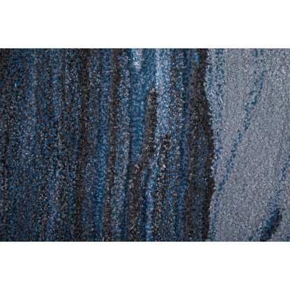 Kawai Rug - KAW8983F by Feizy in blue, black, gray. Made from wool, viscose in a unique style.