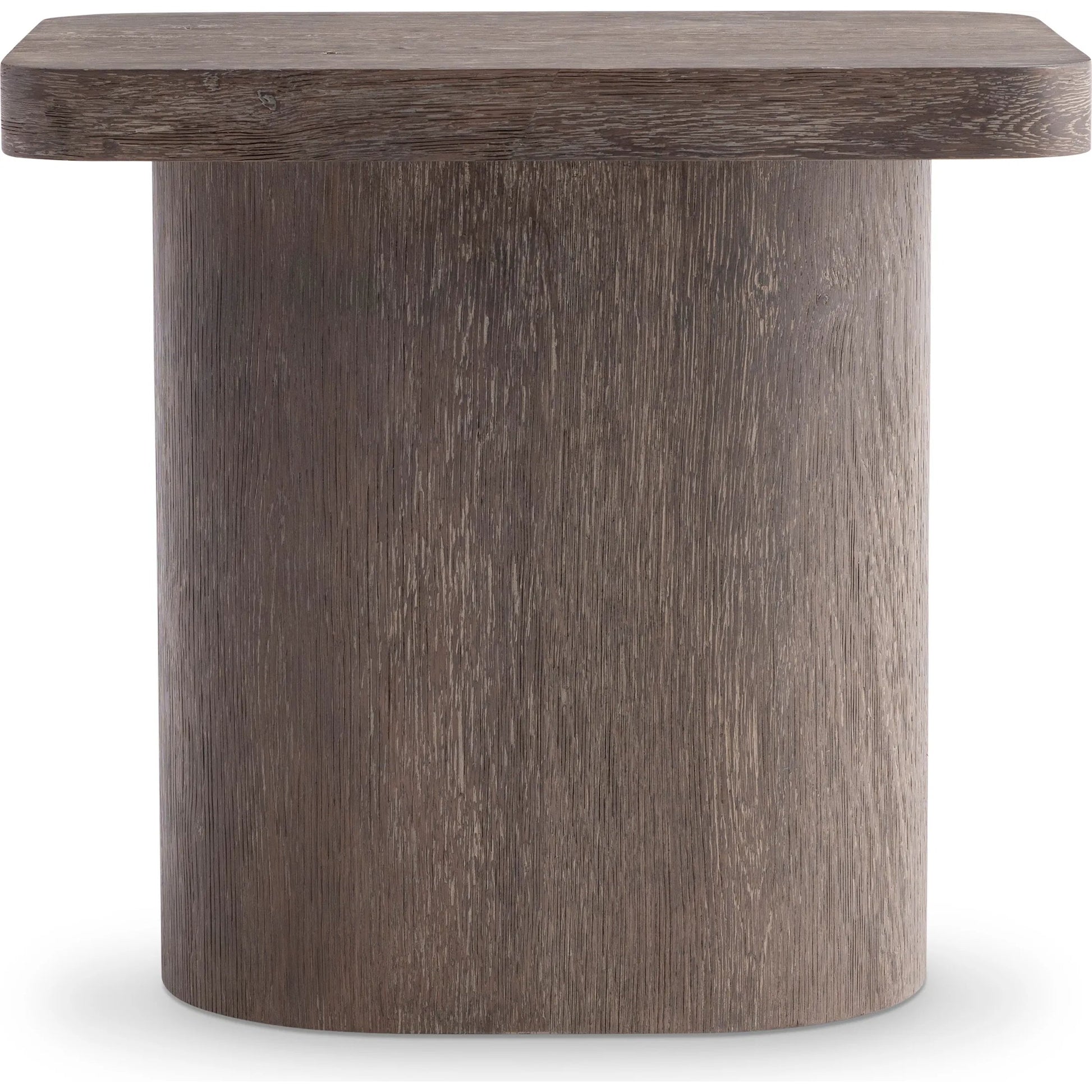 Dama Side Table by Bernhardt in brun. Made from wood in a transitional style.