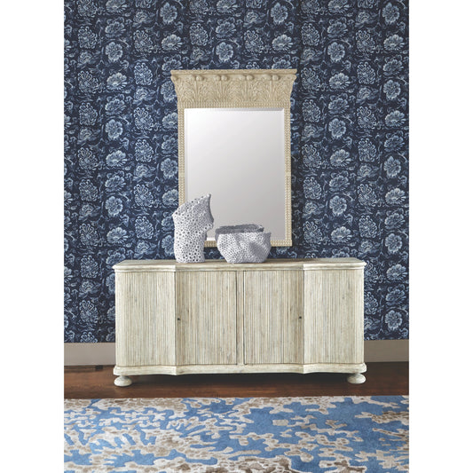 William Yeoward Belleville Credenza by Jonathan Charles in white and washed acacia. Made from acacia in a coastal style.
