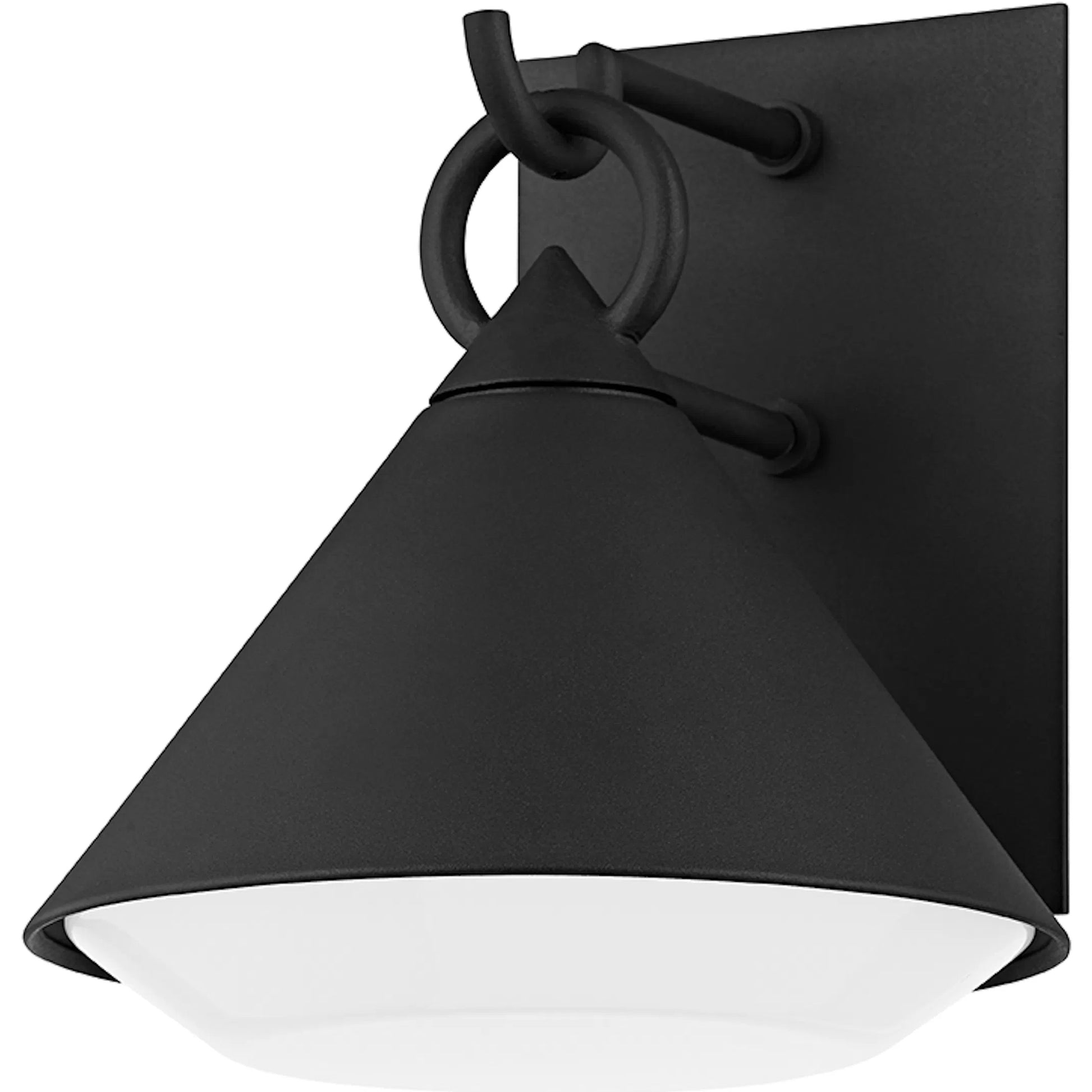Catalina Exterior Wall Sconce by Troy in textured black. Made from aluminum, stainless steel in a modern style.