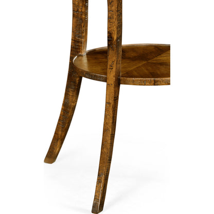 Casual Accents Country Walnut Quatrefoil Accent Table by Jonathan Charles. Made from acacia in a traditional style.