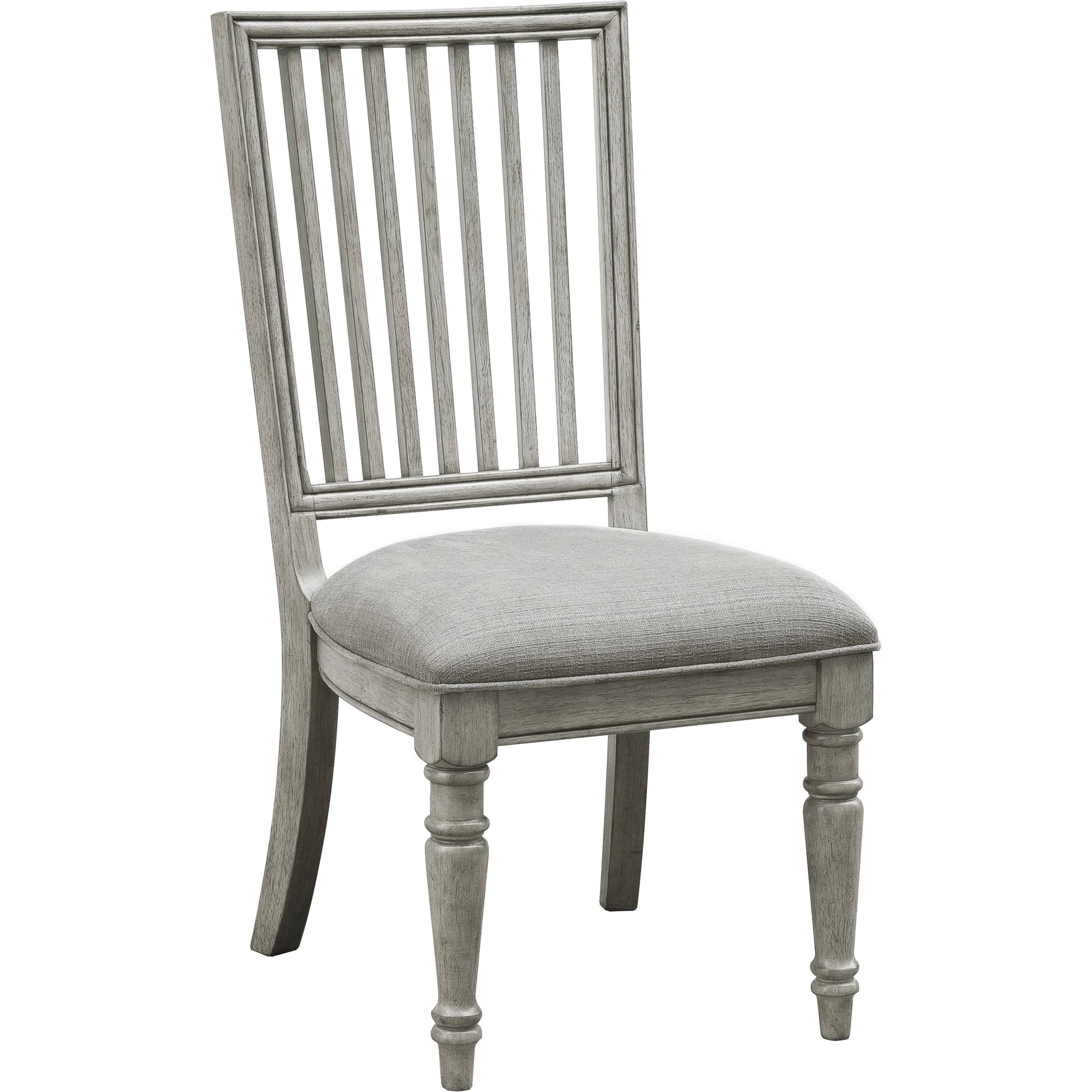 Madison Ridge Side Chair (Set of 2) by Pulaski Furniture in bluff grey. Made from asian hardwood, oak veneers, fabric in a traditional style.