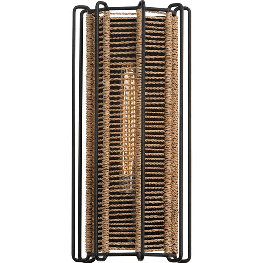 Ramon 1 Light Wall Sconce by Troy in textured black. Made from iron in a cottage & farmhouse style.