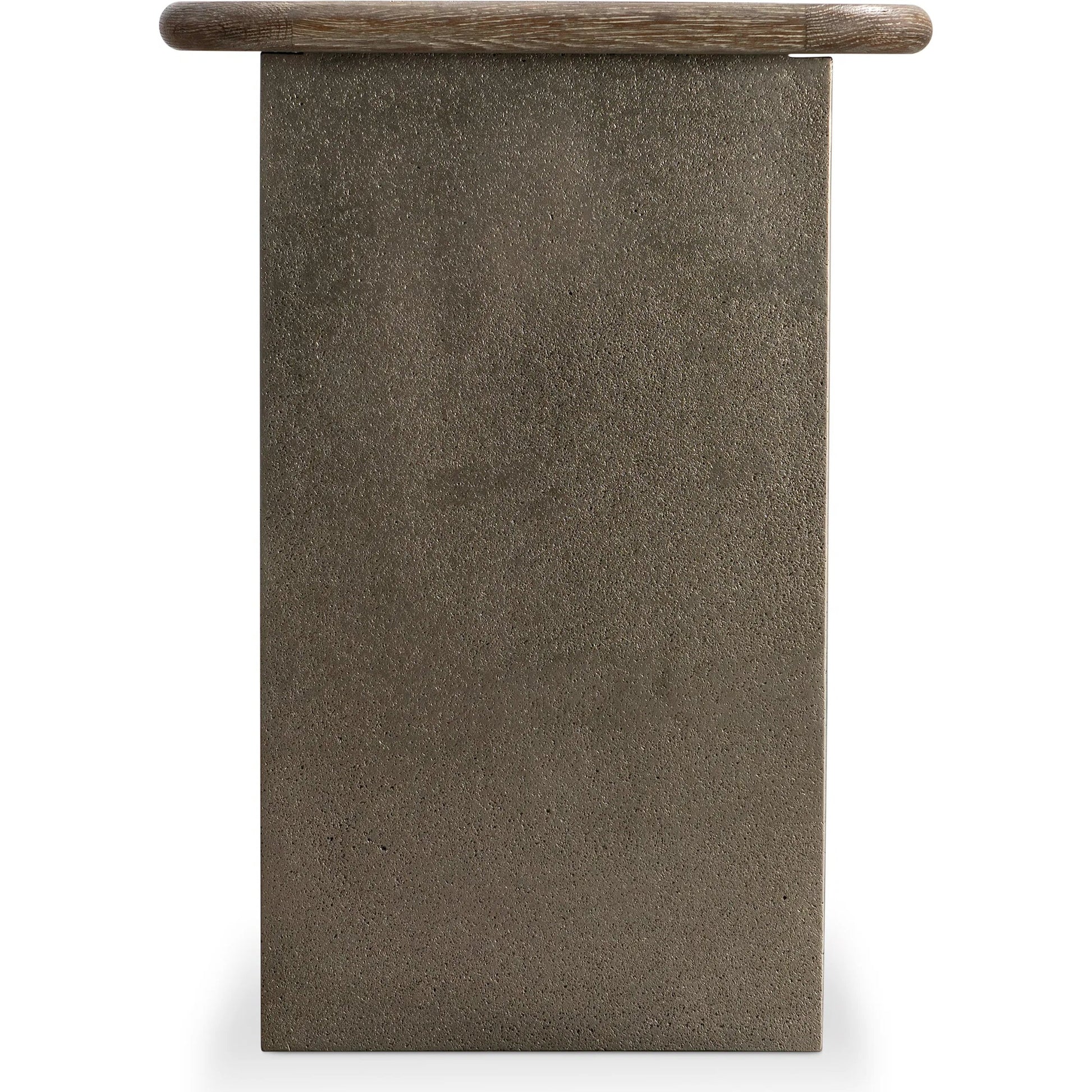 Melba Accent Table by Bernhardt in graphite, puma. Made from wood, metal in a rustic style.