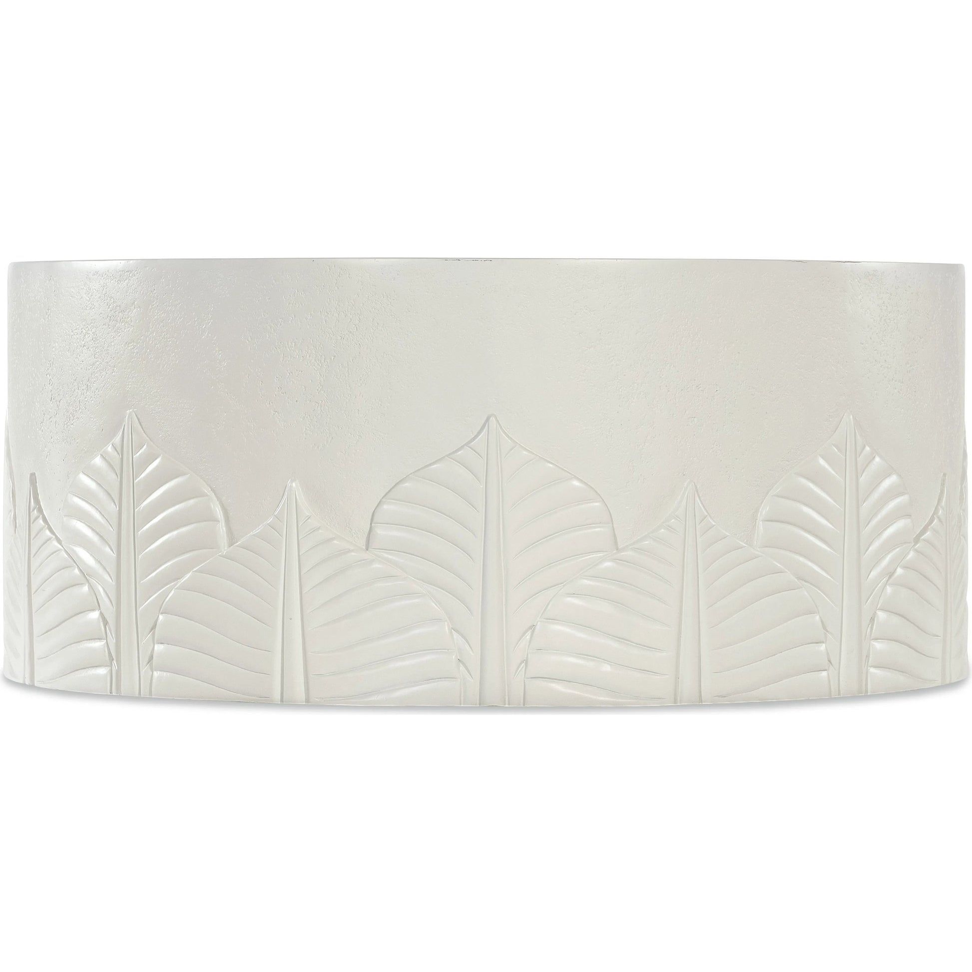 Commerce and Market Amelia Round Cocktail Table by Hooker Furniture in white plaster. Made from wood, resin in a modern style.