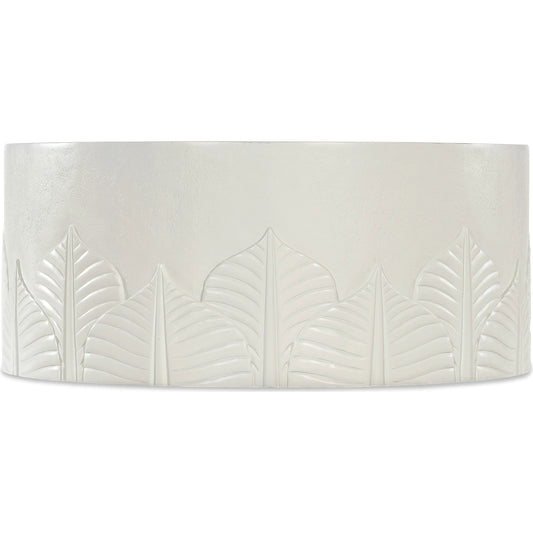 Commerce and Market Amelia Round Cocktail Table by Hooker Furniture in white plaster. Made from wood, resin in a unique style.
